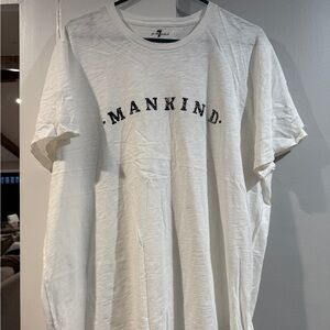 7 For All Mankind White Graphic Tee